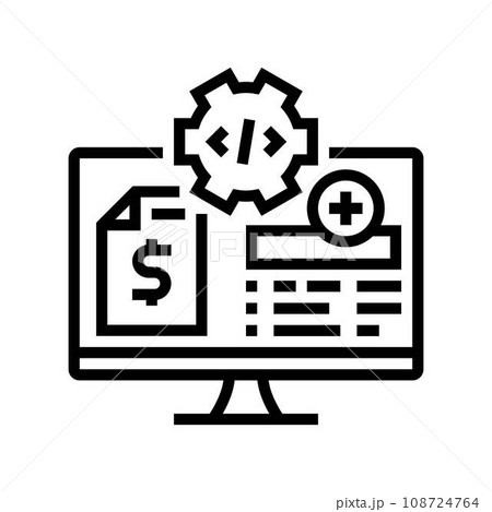 medical coding billing line icon vector illustration 108724764