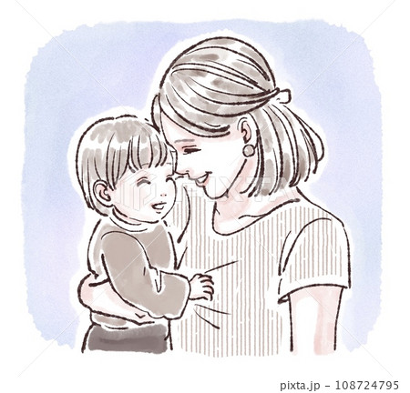 笑顔の親子イラスト素材 108724795