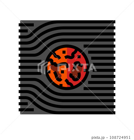 martian solar wind mars planet color icon vector illustration martian solar wind mars planet color icon vector illustration 108724951