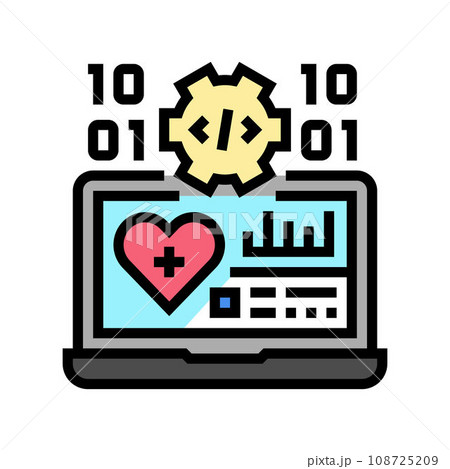 medical software biomedical color icon vector illustration medical software biomedical color icon vector illustration 108725209
