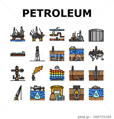 petroleum engineer oil industry icons set vector petroleum engineer oil industry icons set vector 108725284