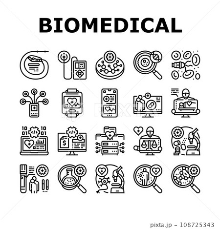 biomedical medical science icons set vector biomedical medical science icons set vector 108725343