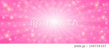 Sunburst pink background. Cartoon radial light backdrop. Retro comic pattern with rays and sparkles and stars. Vector wallpaper Sunburst pink background. Cartoon radial light backdrop. Retro comic pattern with rays and sparkles and stars. Vector wallpaper 108726107