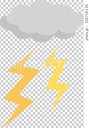 Illustration of clouds and thunder Illustration of clouds and thunder 108726156
