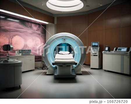 CT or MRI scanner room in hospital CT or MRI scanner room in hospital 108726720