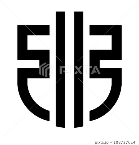 文字「引」をモチーフにした家紋「平岩弓文字」 文字「引」をモチーフにした家紋「平岩弓文字」 108727614