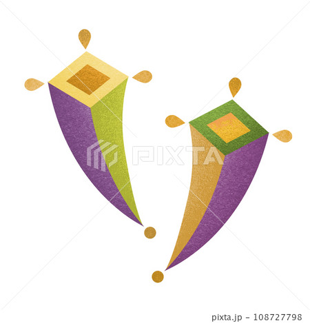 水彩手書きの宝尽くしの丁子のイラスト 108727798