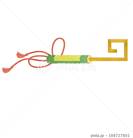 水彩手書きの宝鍵のイラスト 水彩手書きの宝鍵のイラスト 108727801