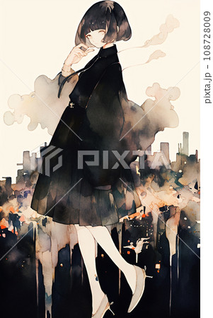 抽象的な女性 水彩画風イラストのイラスト素材 [108728009] - PIXTA
