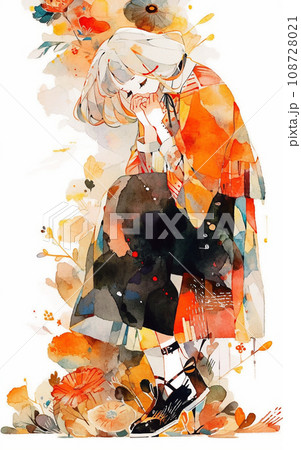 抽象的な女性 水彩画風イラストのイラスト素材 [108728021] - PIXTA