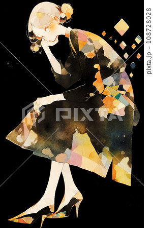 抽象的な女性 水彩画風イラストのイラスト素材 [108728028] - PIXTA