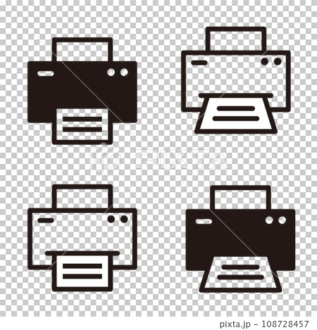 printer icon set 108728457