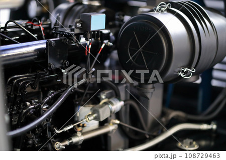 close up view of industrial air compressor 108729463