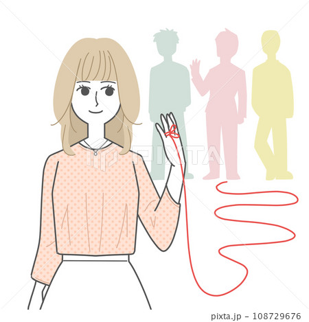 運命の相手を探す女性 108729676