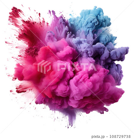 Multicolored Holi, Holli, Holly. bright splash isolated Multicolored Holi, Holli, Holly. bright splash isolated 108729738