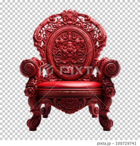 a red chair isolated a red chair isolated 108729741