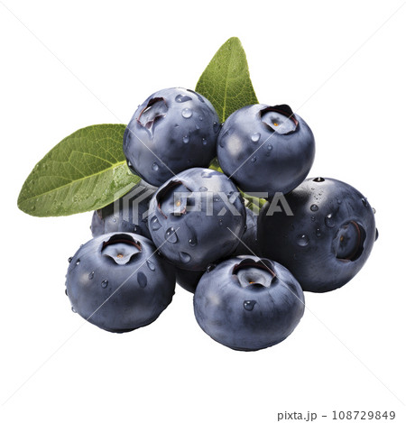 tasty dark blue blueberries isolated tasty dark blue blueberries isolated 108729849