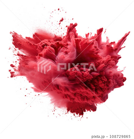 Red Holi, Holli, Holly. bright splash isolated 108729865