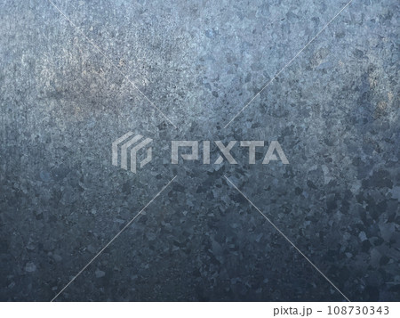 劣化した暗いグレーの亜鉛メッキ鋼板の表面模様の背景画像 108730343