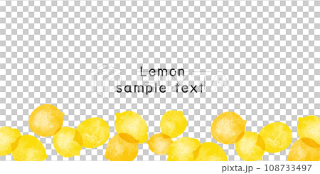 透明復古檸檬框插畫素材 108733497