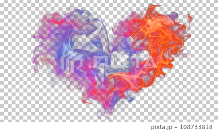 Heart Shaped Colorful Powder Background 108733818