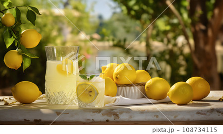 Preparation of the lemonade drink. 108734115