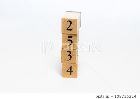 木のブロック 数字 Number 2534 木のブロック 数字 Number 2534 108735214