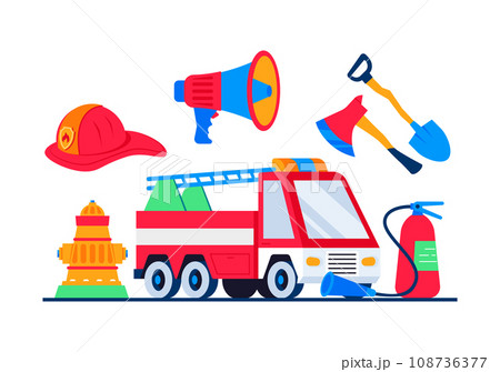 Urgent fire assistance - modern flat design style poster 108736377