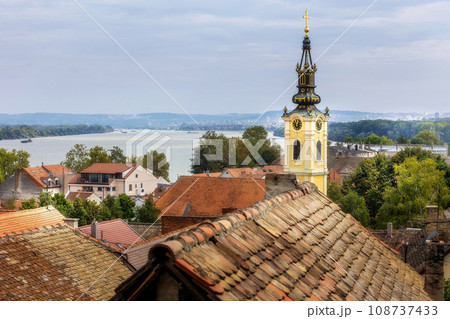 Belgrade, Serbia panoramic view with church, Zemun 108737433