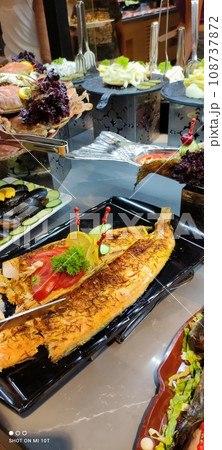 Restaurant in a five-star hotel in Turkey, fish assortment 108737872