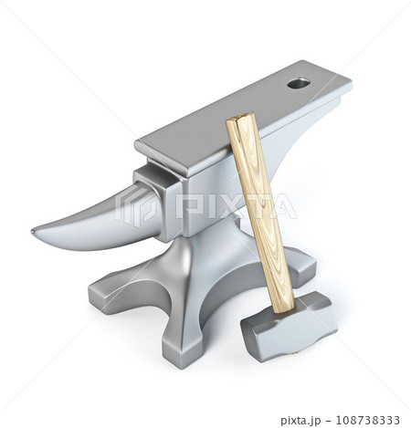 Hammer and anvil 3D 108738333
