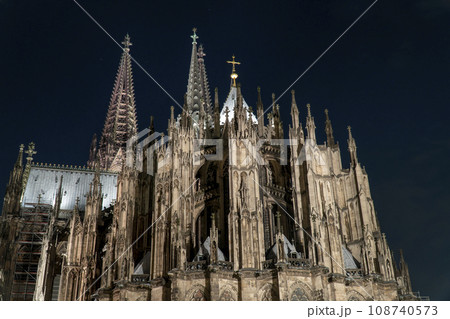 Exterior of Cologne Cathedral at night Exterior of Cologne Cathedral at night 108740573