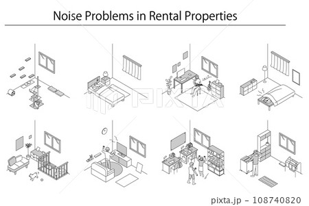 賃貸物件の騒音トラブル：マンションやアパートでの生活音 108740820