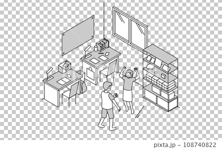 賃貸物件の騒音トラブル：上階での足音、子供の遊ぶ物音 108740822