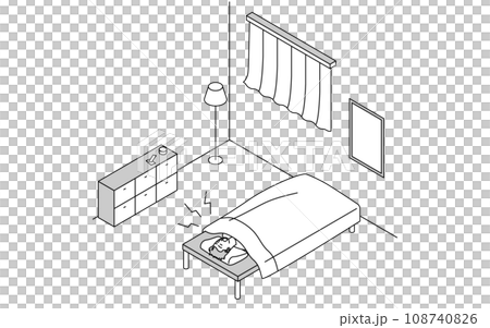 賃貸物件の騒音トラブル：いびきをかく人 108740826