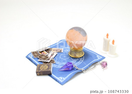 divination and wicca concept. Mystic and vintage background divination and wicca concept. Mystic and vintage background 108743330
