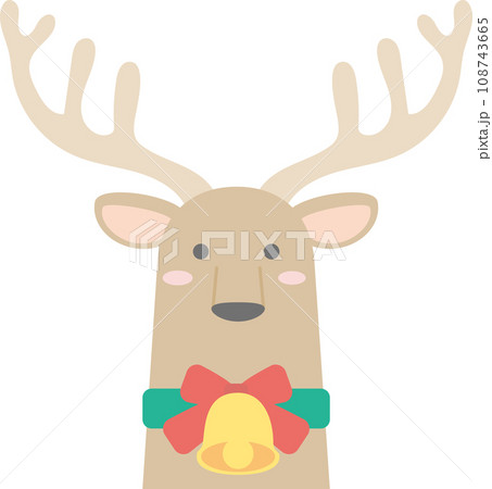 クリスマス模様アイコン_クリスマスをイメージしたトナカイ クリスマス模様アイコン_クリスマスをイメージしたトナカイ 108743665