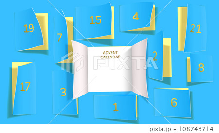 Christmas advent calendar door opening 108743714