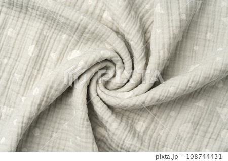 Close up of muslin blanket texture background 108744431