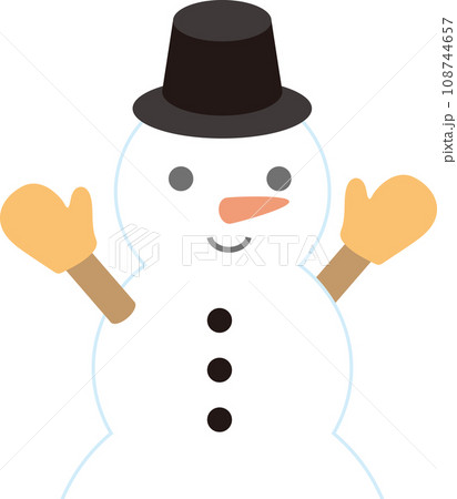 クリスマス模様アイコン_スノーマン_雪だるま クリスマス模様アイコン_スノーマン_雪だるま 108744657