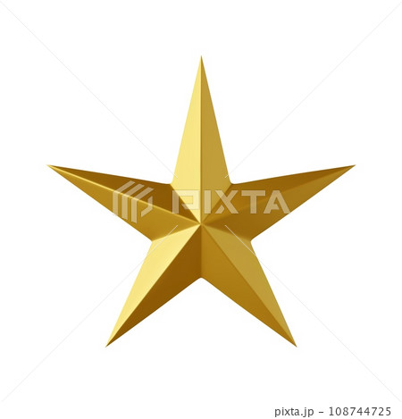 3d Gold star icon 108744725