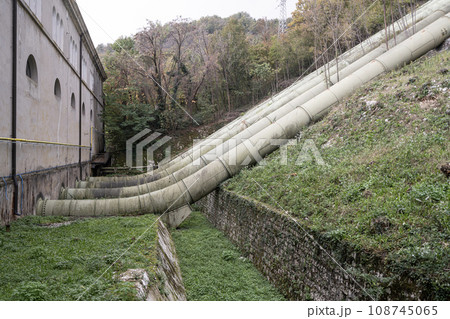 The former Antonio Pitter hydroelectric power station in Montereale Valcellina, Italy. 108745065