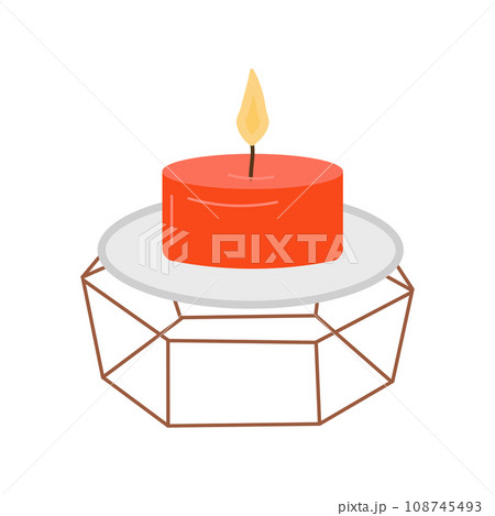 Home incense, aroma diffuser. Aromatherapy. Aroma lamp with removable bowl.. Vector illustration. Home incense, aroma diffuser. Aromatherapy. Aroma lamp with removable bowl.. Vector illustration. 108745493