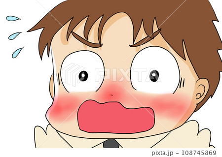 真っ赤になる男性 真っ赤になる男性 108745869