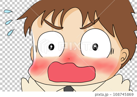 真っ赤になる男性 真っ赤になる男性 108745869