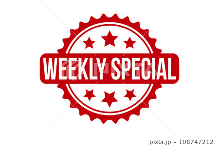 Weekly Special Rubber Stamp Seal Vector 108747212