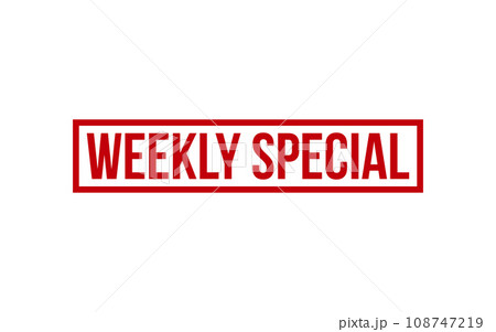 Weekly Special Rubber Stamp Seal Vector 108747219
