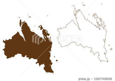 Shire of Livingstone (Commonwealth of Australia, Queensland state) map vector illustration, scribble sketch Livingstone map 108748606
