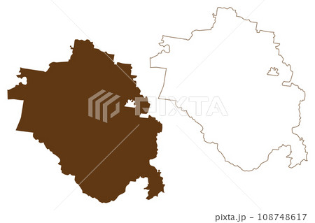 South Burnett Region (Commonwealth of Australia, Queensland state) map vector illustration, scribble sketch South Burnett map 108748617