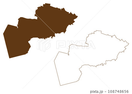 Meander Valley Council (Commonwealth of Australia, Tasmania, lutruwita) map vector illustration, scribble sketch Meander Valley map 108748656